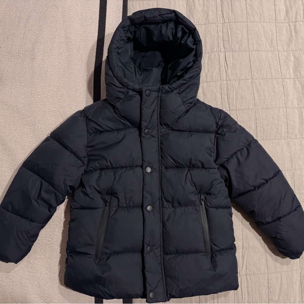 Zara Boys Size 7 Navy Puffer Jacket